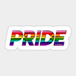 LGBTQ+ PRIDE: Gilbert Baker Pride Flag Sticker